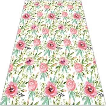 Koberec Univerzální vinylový koberec Akvarel zarděnky