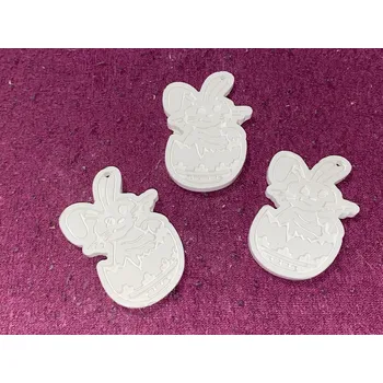 Velikonoční dekorace HandMade by VeJa Sádrový odlitek - velikonoční zajíček k zavěšení