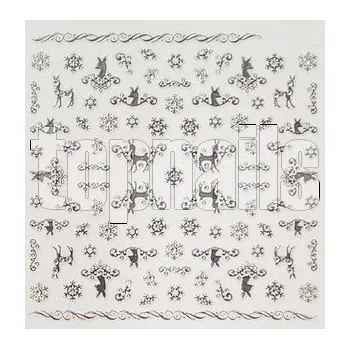 samolepka Vánoční samolepky - CHRISTMAS 30 silver