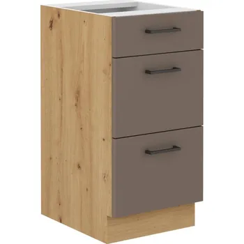 Kuchyňská skříňka Spodní skříňka se šuplíky BOLONIA artisan/truffle grey 40 D 3S BB