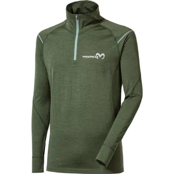 Pánský merino rolák PROGRESS Mw Nrz khaki melír Velikost: XL