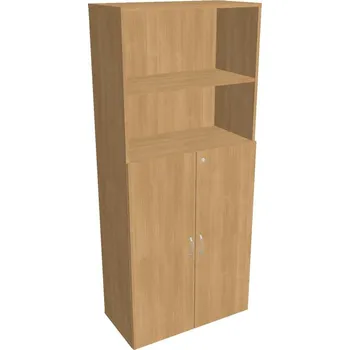 Kancelářský vozík HOBIS kancelářská policová skříň - DZ 5 80 04, zámek Huwill, dub + doprava zdarma