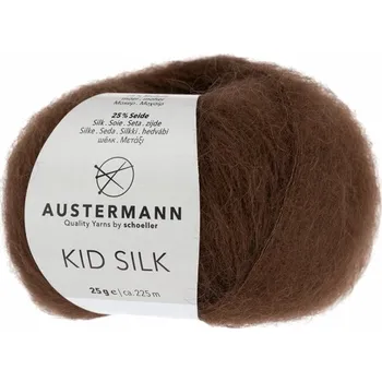 Příze Austermann Kid Silk 50 Hnědá (Kid Silk 50 COGNAC)