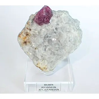 Přírodní kámen Rubín z Afghánistánu 60x52mm, krystal: 15x13mm