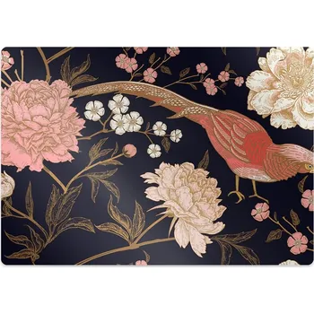 Podložka pod nábytek Podložka pod kancelářskou židli Pivoňka s ptákem