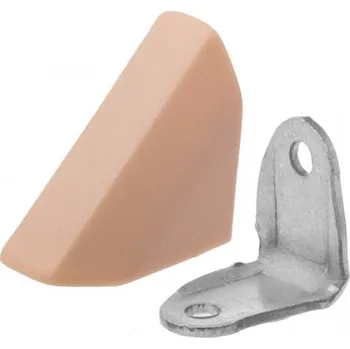 Nábytkové kování Interex Kovový úhelník s PVC krytkou - bříza / 10ks