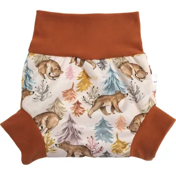 Plenkové kalhoty Breberky Natahovací svrchní kalhotky PUL - O čem se zdá medvědům VELIKOST: S (4-7kg)