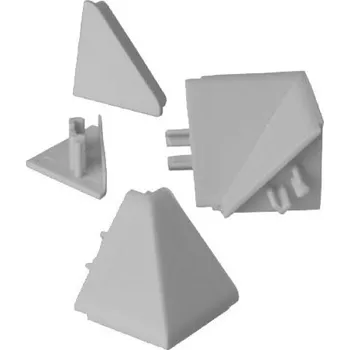 Kuchyňská pracovní deska Opes Sada koncovek na těsnící lištu L20 / bledě šedá