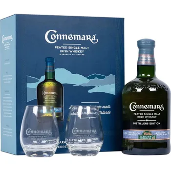 Likér Connemara Distillers Edition + 2 sklenice 43 % 0,7 l