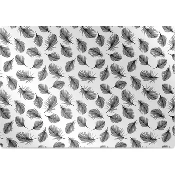 Podložka pod nábytek Ochranná podložka pod židli Černé a bílé pírko