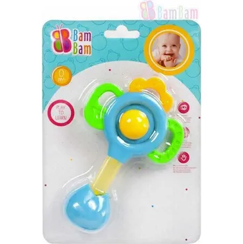 Hračka pro kojence Bam Bam BAM BAM chrastítko/kousátko Kytička