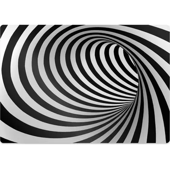 Podložka pod nábytek Ochranná podložka pod židli Černá a bílá vír