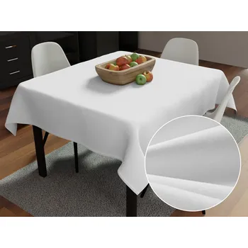 ubrus Velký bavlněný čtvercový ubrus MONI MO-039 Bílý 160x160 cm