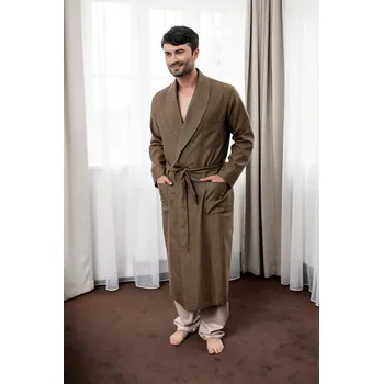 Dámské noční prádlo LUIZ Pánský flanelový župan 11 Velikost: XL