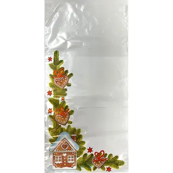 Dárková taška MFP Čirý sáček 20 x 40 cm perníková chaloupka