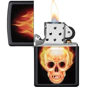 ZIPPO schwarz 3D-Druck "Flaming Skull" 60006132