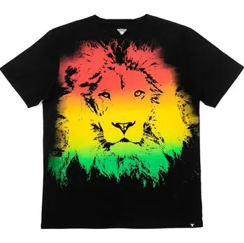 Pánské tričko FALLEN triko - Rasta Lion Tee Black Rasta (Tommy Sandoval) ( BLACK-RASTA) velikost: M