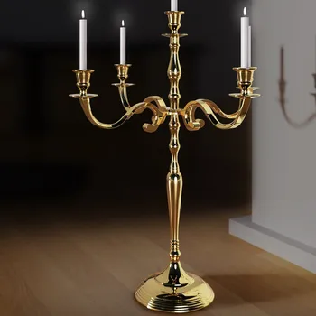 Vánoční dekorace Vánoční svícen 78 cm | zlatý