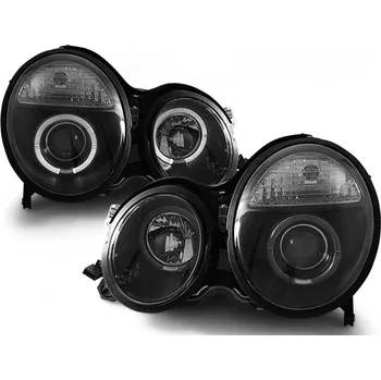 Přední světlomet Tuning Tec Přední světla MERCEDES W210 E-KLASA 06.99-02 ANGEL EYES ČERNÉ