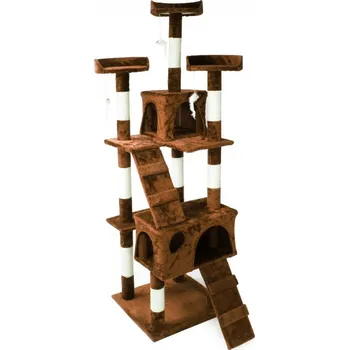 Škrabadlo, drápadlo, prolézačka, kočičí strom pro kočky - velikost xxl hnědé, 50x50x180cm.