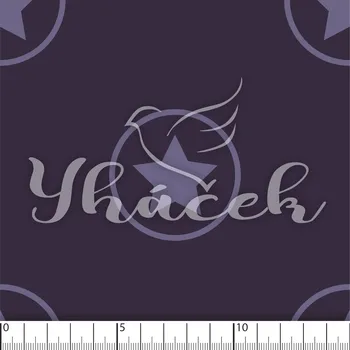 Zakázkový tisk, softshell, kočárkovina... Hvězdy větší modré Látky k tisku: Microfirba