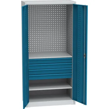 Kovová dílenská skříň s perforací KS 500/11D