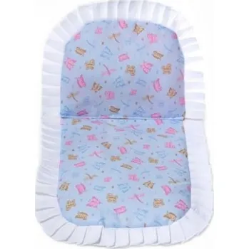 Doplněk pro panenku Peřinka barevná do kočárku SVĚTLE MODRÁ - MOTÝLCI