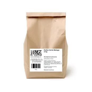 Život bez lepku Černá čočka Beluga, 2 kg
