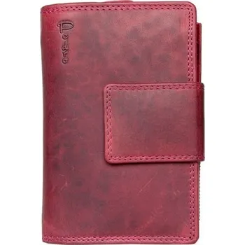 Peněženka Tmavě růžová velká prostorná celá kožená peněženka Pedro z bytelné pravé kůže