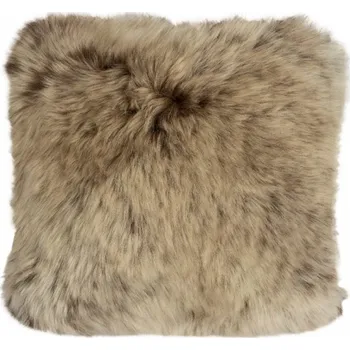 Polštář Kreibich&Heitmann Polštář z jehněčí kožešiny Barva: hnědá, světle hnědé špičky, Velikost: 40 x 40 cm