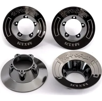 RC vybavení Traxxas 3.8″ Sledgehammer: Poklice disku černě chromovaná (4) (pro #9572)