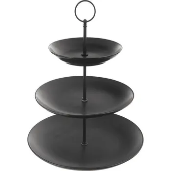 etažér Orion 122983 servírovací stojan 3 patra černý