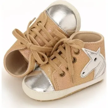 Dětská sálová obuv Kojenecké capáčky Koník Věk: 0-6 měsíců, Barva: Béžová