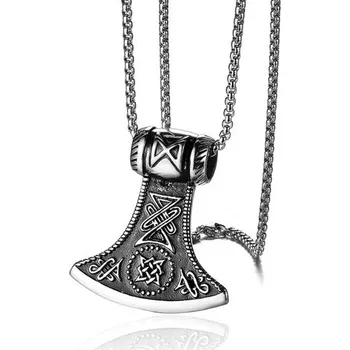 Náhrdelník Steel Edge Náhrdelník chirurgická ocel Thórovo kladivo WJHC547 Délka náhrdelníku: 60cm