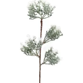 umělá květina Dekorace - Větvička zelenobílá