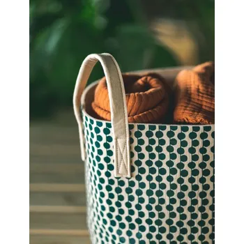 Úložný box Úložný koš Berries beige green 30L, Muurla Finsko