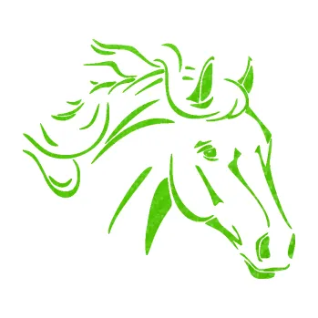 Samolepící dekorace SAMOLEPKA Kůň 092 pravá (58 - 3D karbon zelený kawasaki) NA AUTO, NÁLEPKA, FÓLIE, POLEP, TUNING, VLASTNÍ TEXT, TISK, AUTOSAMOLEPKY.cz, POLEPY, OBRÁZEK, LOGO, SAMOLEPKY