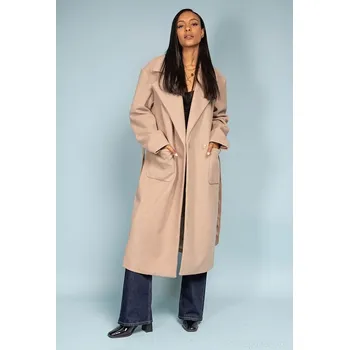 Dámský kabát Kabát s límcem Escandelle Paris 22392 barva: hnědá-camel, velikost: M