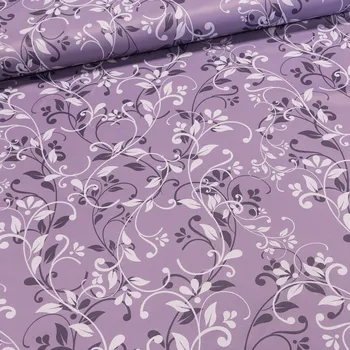 Závěs Orbytex Zatemňovací závěs fialový/popínavé rostliny 150 cm metráž