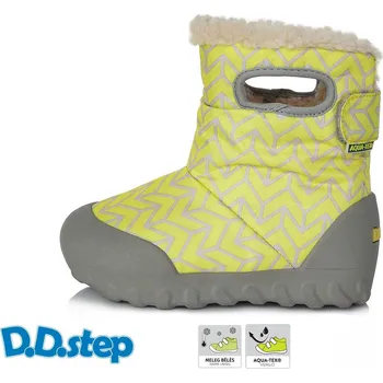 Dětská treková obuv D.D.Step D.D. step dívčí sněhule F079-859B Barva: žlutá, Velikost: 25