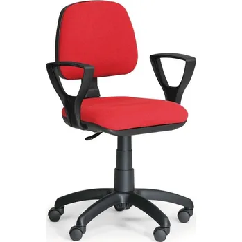 Kancelářská židle s područkami KZ 9601-červená/KP