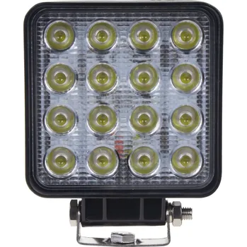 Pracovní světlo LED světlo hranaté bílé/oranžový predátor 16x3W, 107x107x60mm, ECE R10