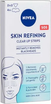 Léčba akné Nivea Skin Refining SOS Clear Up Strips čisticí náplasti proti černým tečkám 8 ks