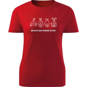 Dámské tričko Dámské tričko BRAVO SIX - going dark - červená