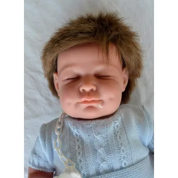 Panenka Reborn miminko - spící chlapeček Tobiáš od firmy Marina & Pau (Baby Dreams Blue - 45 cm)