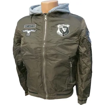 Chlapecká bunda Dětská bombera HS zelená army (bomber bunda pro děti)