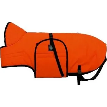Obleček pro psa Zimní vesta JEDNOBAREVNÁ neonově oranžová varianta 40 cm