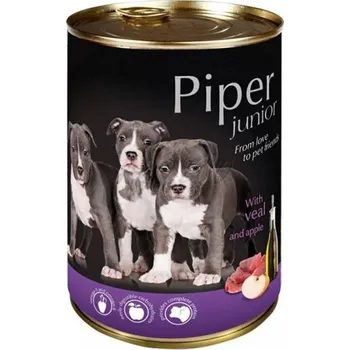Krmivo pro psa Konzerva PIPER Junior s telecím a jablky 400g