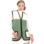 Ovčí věci Vesta z ovčí vlny ALPEN ZIP dvoubarevná zelená Velikost: 4XL