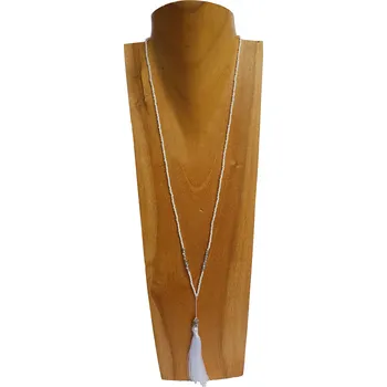 Náhrdelník Korálková Mala s Buddhou bílá